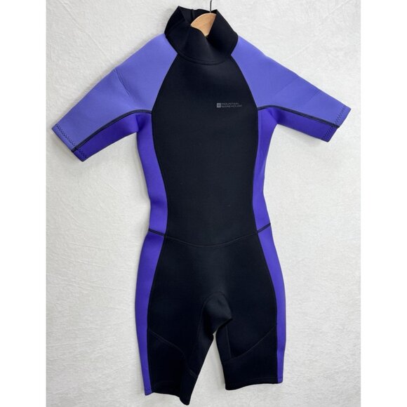 Mountain Warehouse Women's Size 4-6 Black Purple Colorblock Shorty Wetsuit NWT - Picture 3 of 10